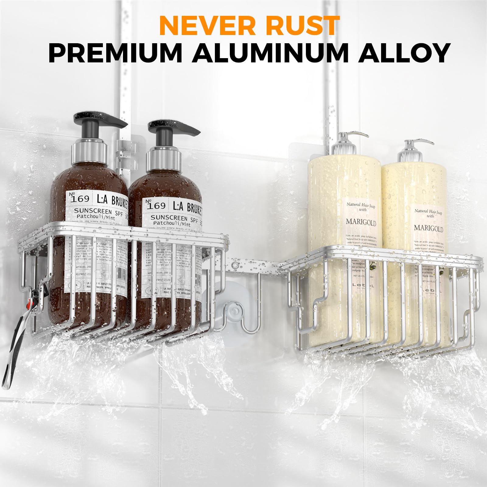 REINHARDT rustproof aluminum caddy highlights durable, lightweight construction for long-lasting storage
