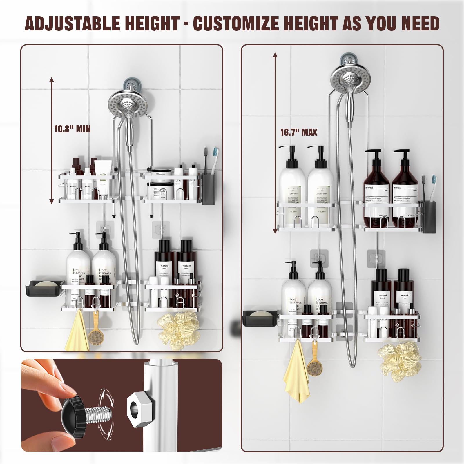 REINHARDT fits handheld showerheads for flexible setup
