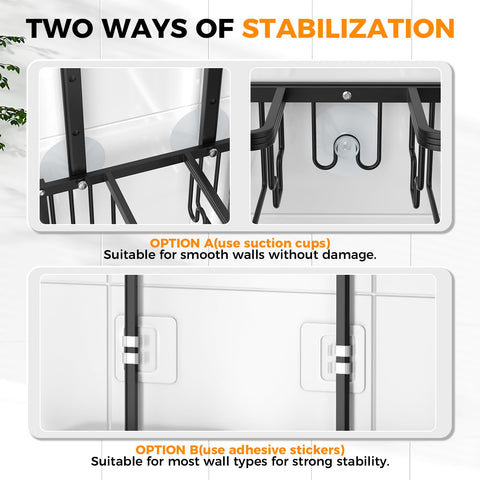 Top rubber stabilizer and dual stabilization options on REINHARDT caddy