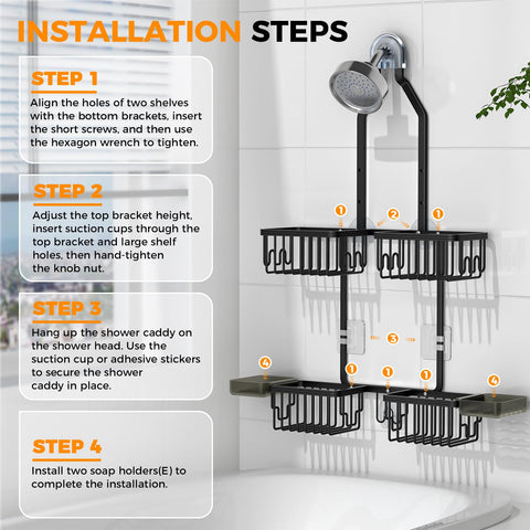 Quick-drain shelves on REINHARDT caddy reduce water pooling