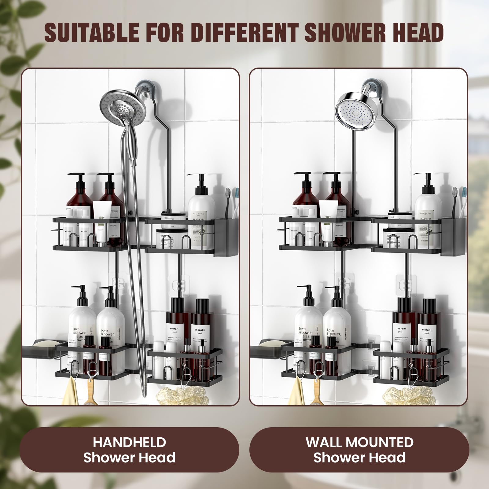 REINHARDT tool-free installation demonstrates no-drill setup on a showerhead.