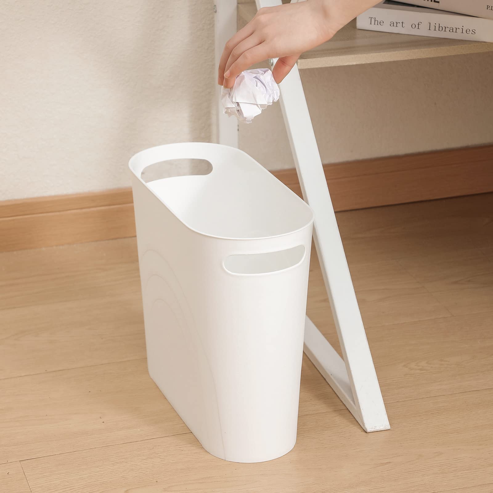 rejomiik compact dimensions trash can with 10.63 inch height for small rooms