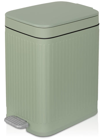 rejomiik small bathroom trash can front view with lid, compact for tight spaces
