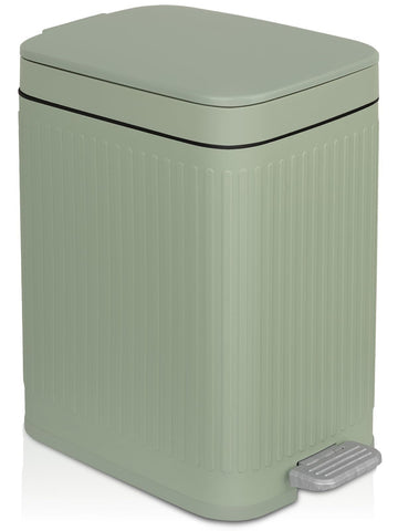 rejomiik small bathroom trash can with pedal lid for hands-free waste disposal
