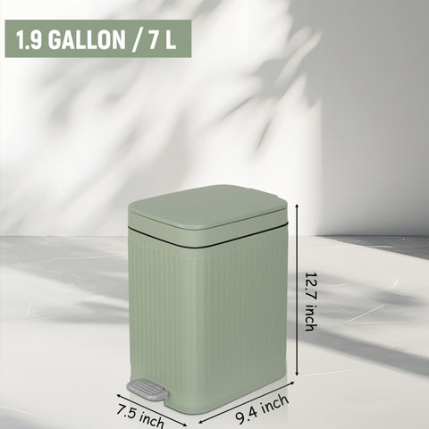 rejomiik retro-style trash can in light green adds subtle color