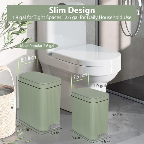 rejomiik step-pedal action trash can for hands-free disposal