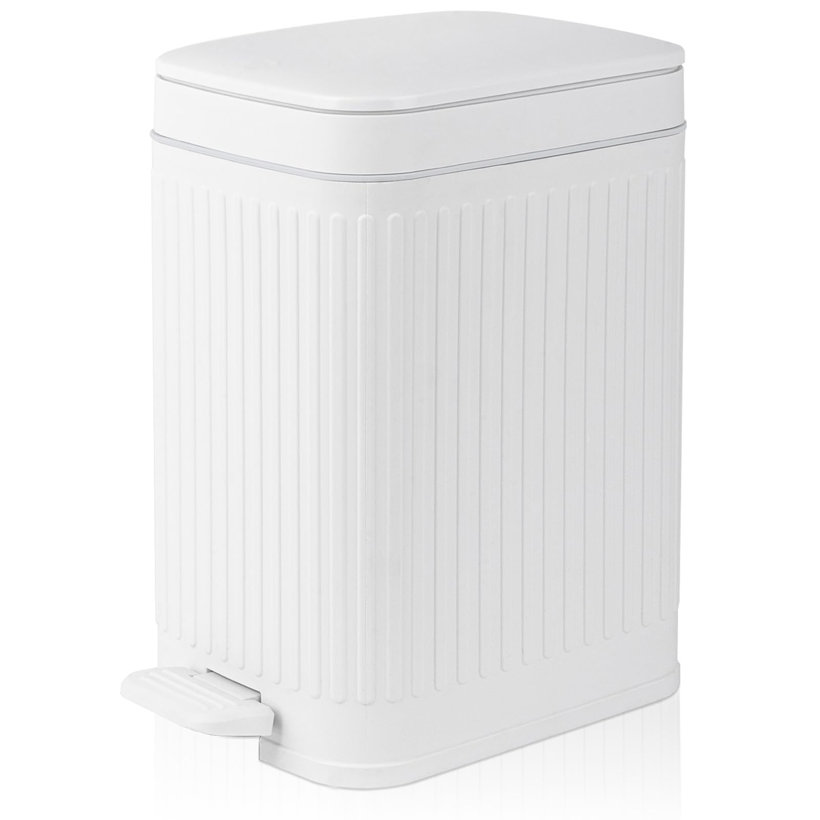 rejomiik small trash can with lid, compact design for tight spaces and easy disposal
