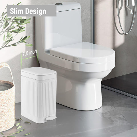 rejomiik step-pedal trash can enables hands-free use and quick waste disposal