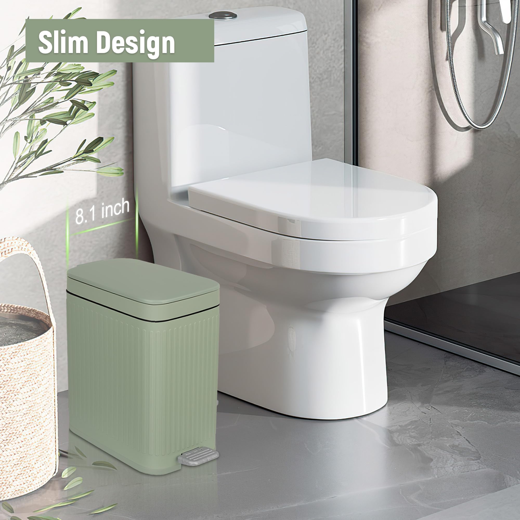 rejomiik trash can soft-close lid reduces noise and odor exposure