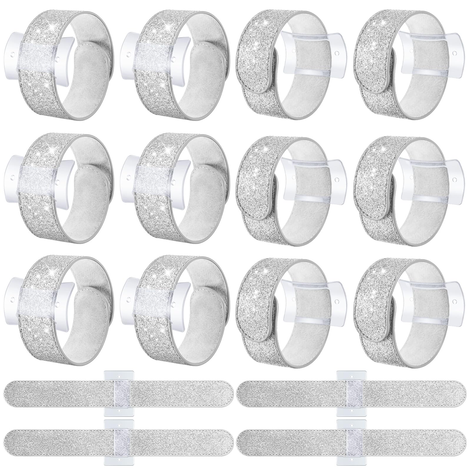 Relaxgiant corsage wristlet band in silver, ideal for coordinating wedding outfits.