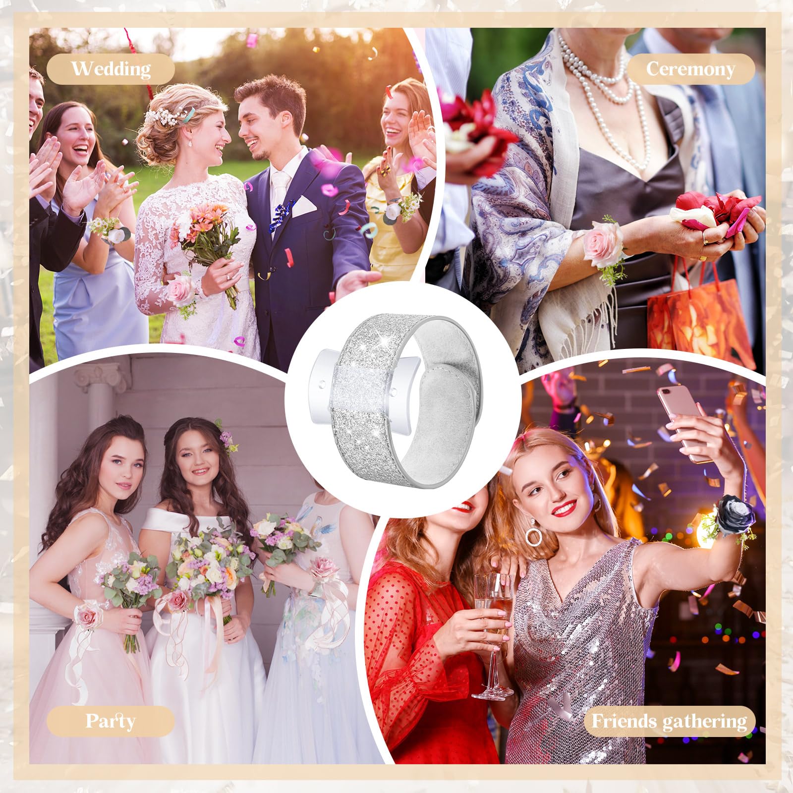 Relaxgiant wedding accessory wristlet, perfect for bridesmaids and guests.