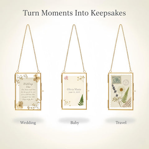 Relaxing Garden memory frame perfect for weddings and baby milestones.