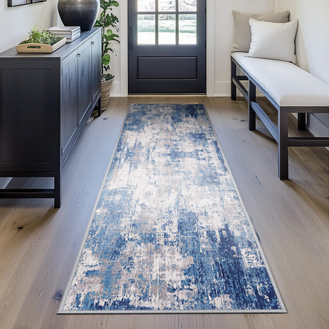 RELEANY abstract print design enhances room decor with modern color.
