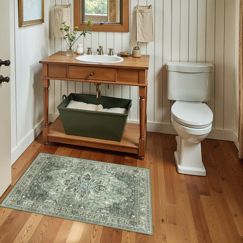 RELEANY area rug entryway mat demonstrates versatile placement in hallways.