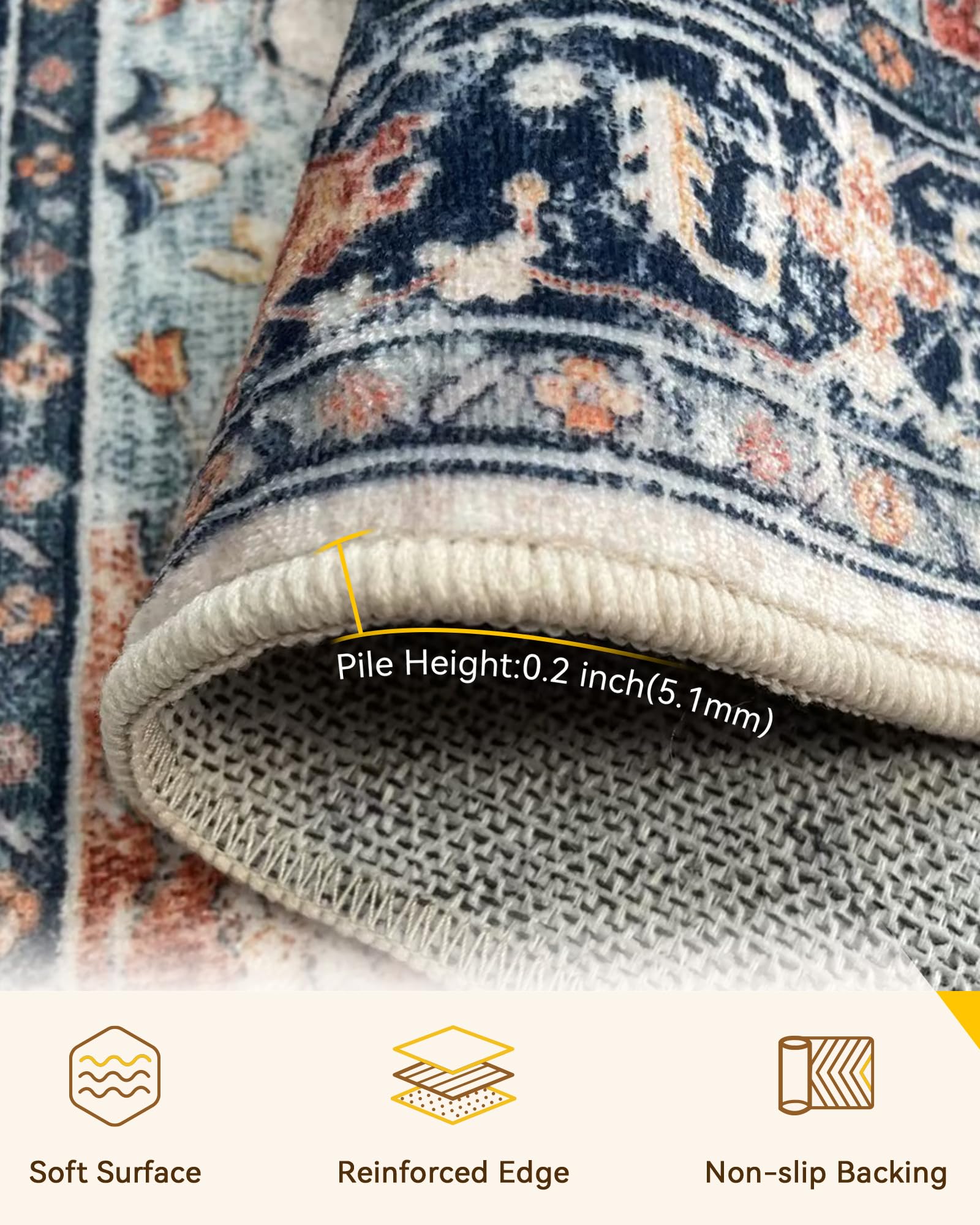RELEANY machine washable rug eases cleanup after spills