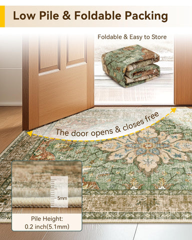 RELEANY rug shown in living room, suitable for living room, bedroom and dining area