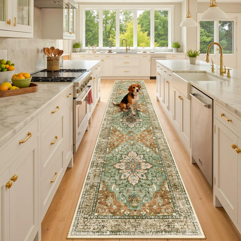 RELEANY non-slip area rug keeps hallways stable and safe.