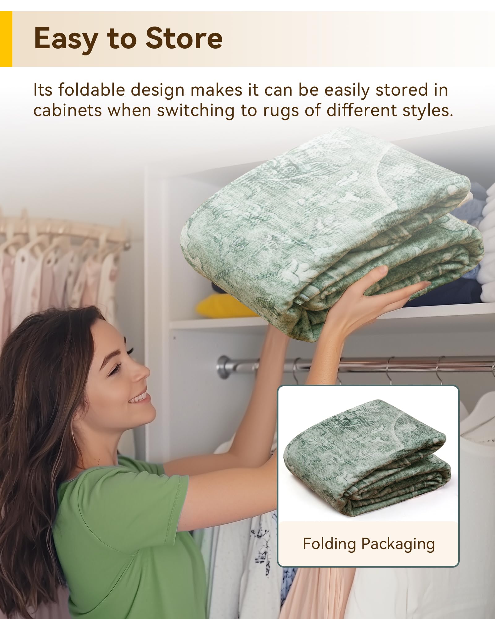RELEANY washable rug simplifies cleanup in busy homes