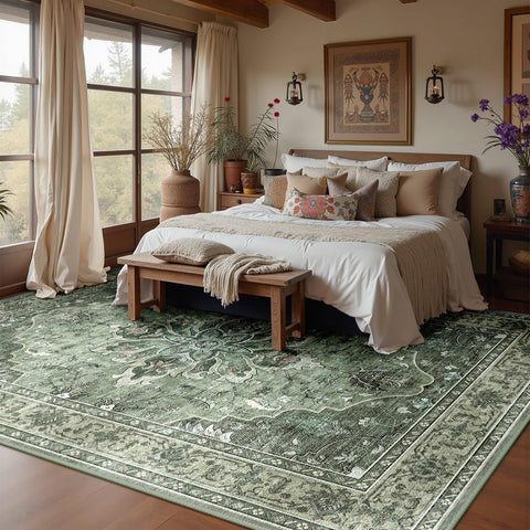 RELEANY non-slip backing helps keep the rug secure on floors