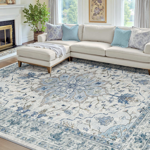 RELEANY Sunflower Series pattern rug adds color to bedrooms and living spaces