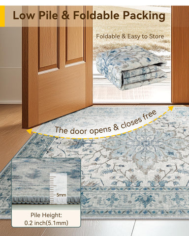 RELEANY bathroom door mat fits doors and handles moisture with quick-clean design.