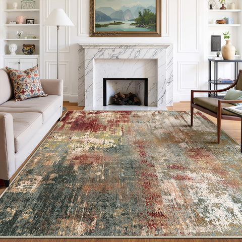 RELEANY digital abstract print adds modern color to your space.