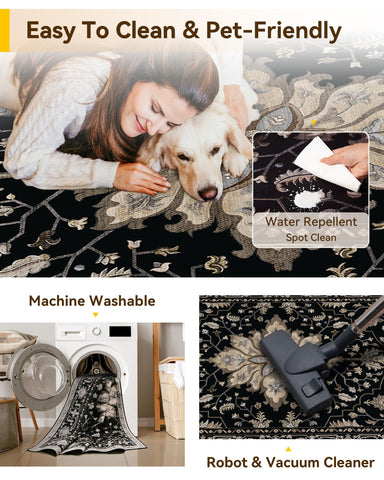 RELEANY compact packaging keeps rug flat and easy to store during shipping.