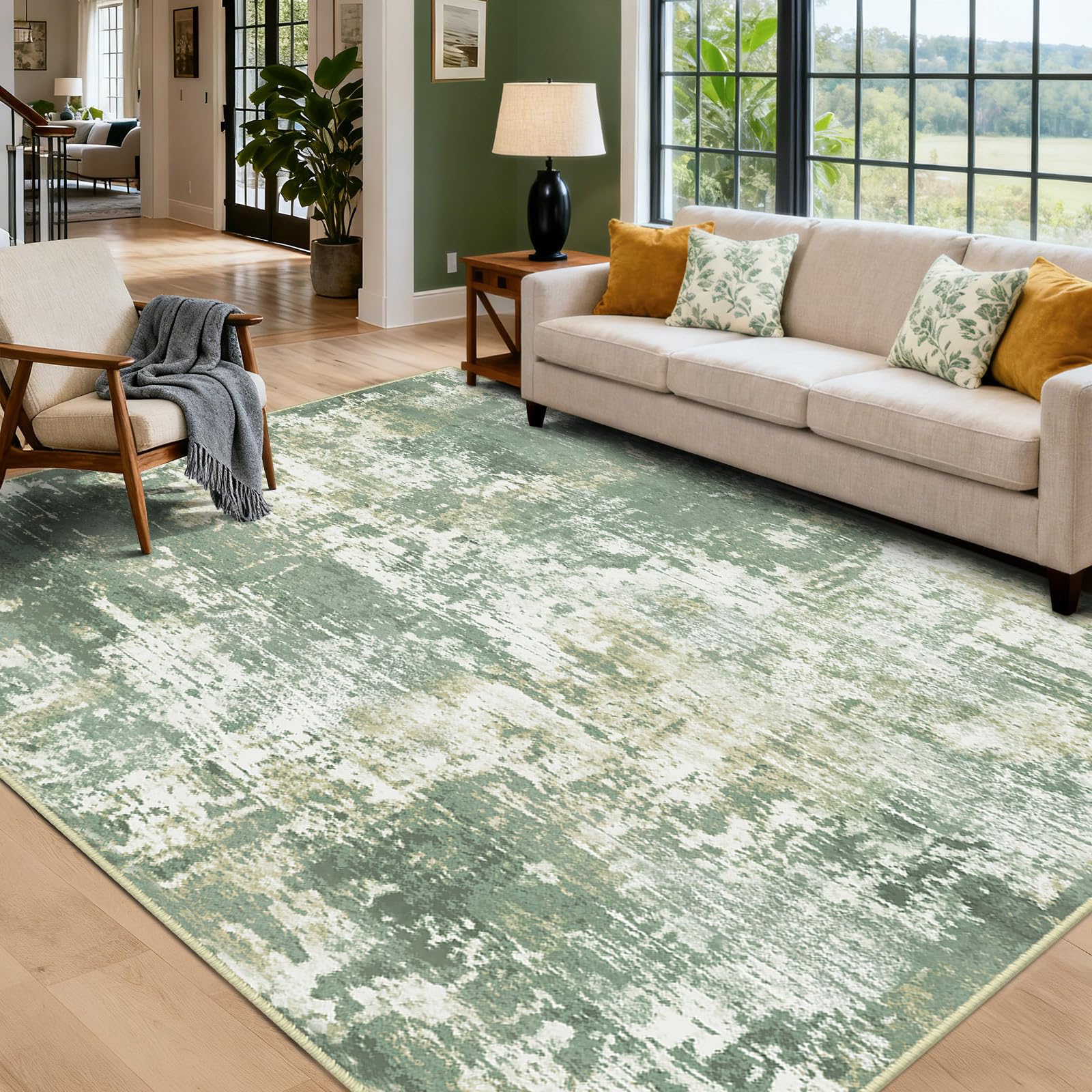 RELEANY rug placement ideal for living rooms and entryways