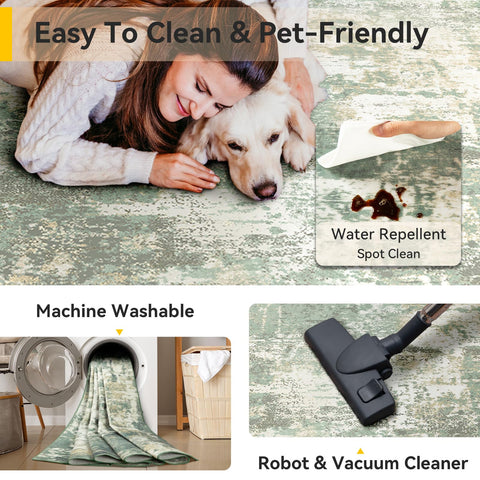 RELEANY low-pile design easy to clean and maintain