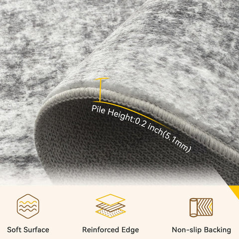 RELEANY machine-washable rug cleans easily in cold water for busy homes.