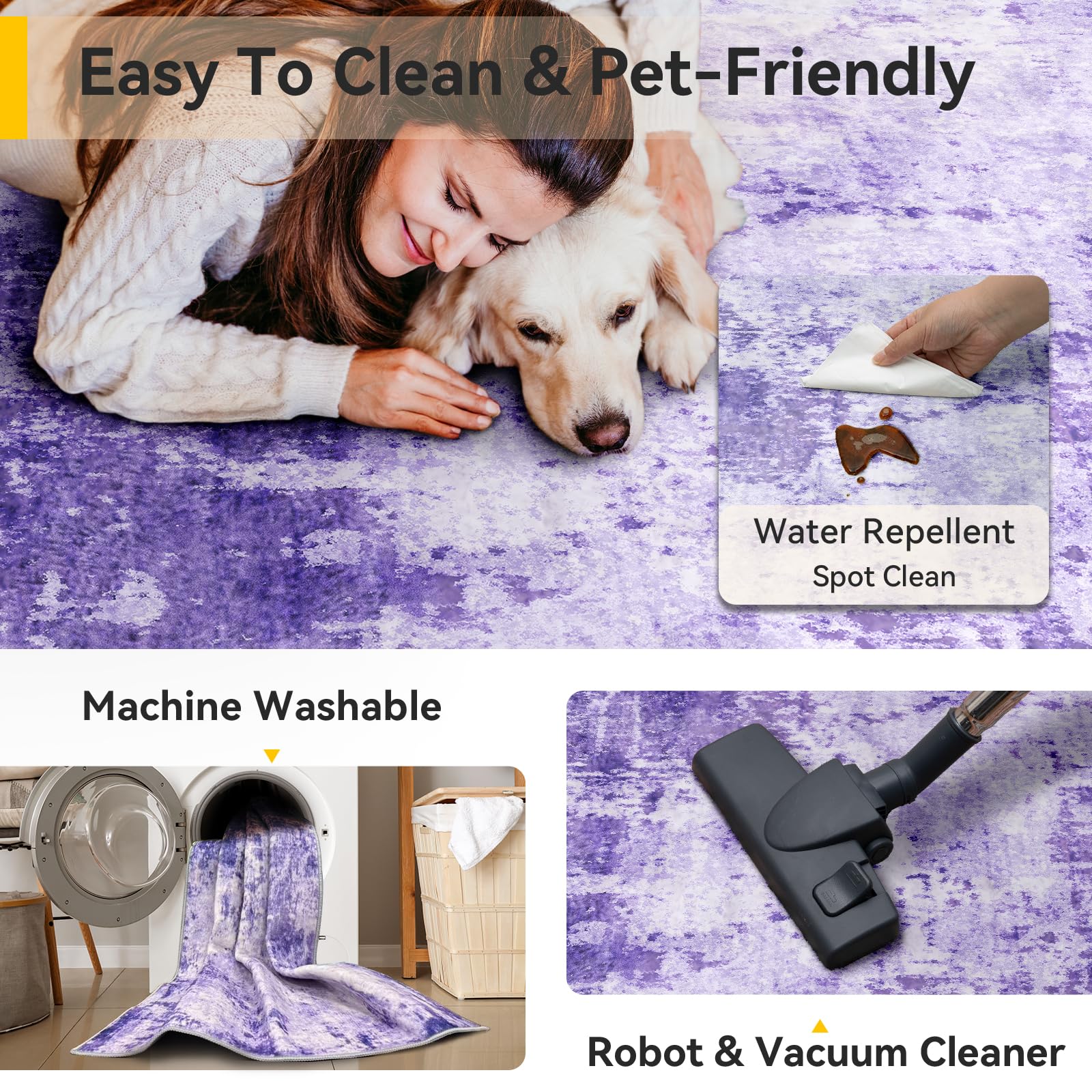 RELEANY low-pile construction ideal for barefoot comfort