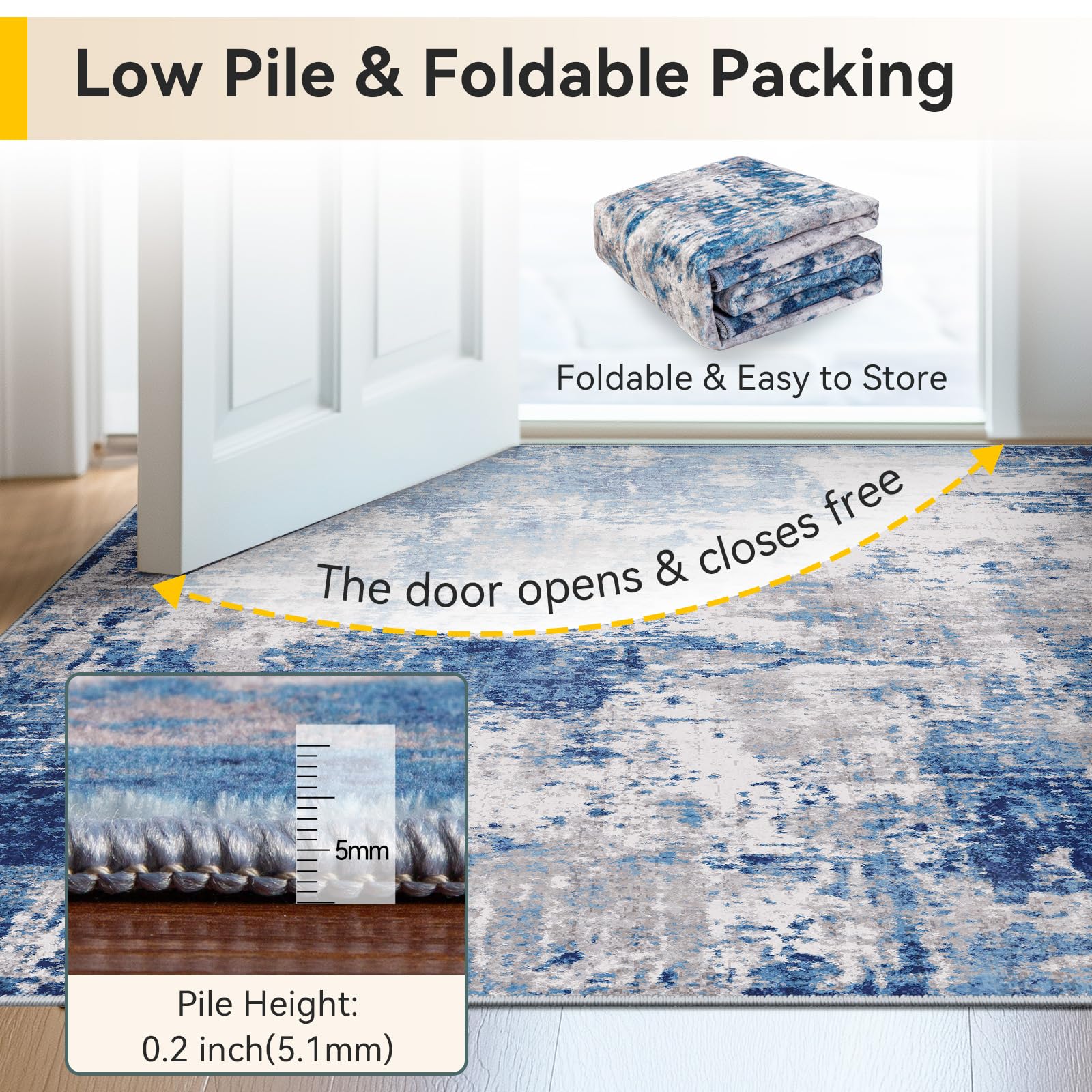 RELEANY machine-washable rug refreshed easily in cold water