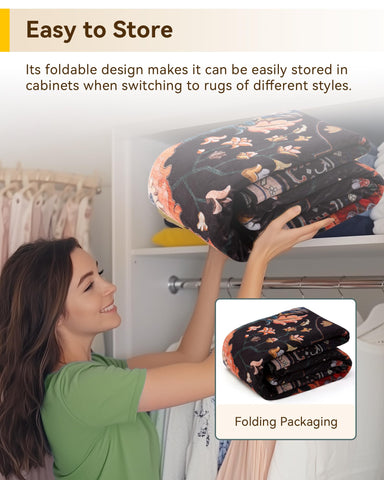 RELEANY machine-washable rug simplifies cleaning after spills