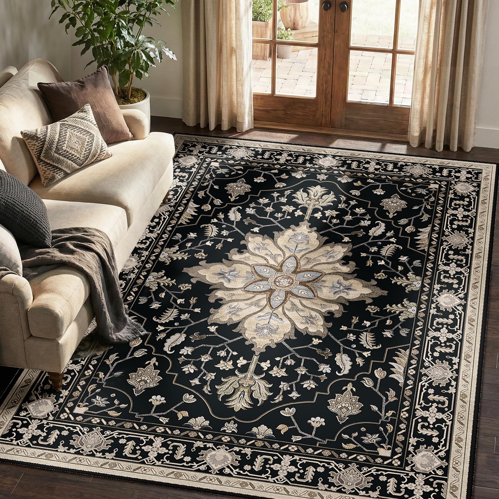 RELEANY machine-washable rug makes renewal simple after everyday use.
