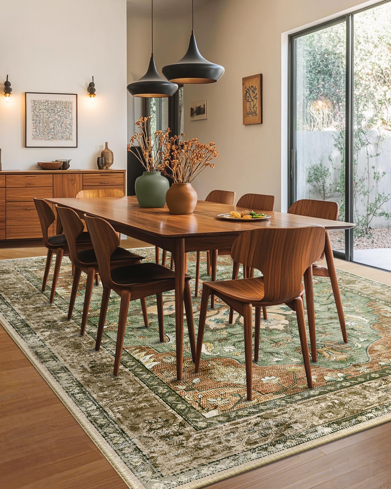 RELEANY machine-washable rug for easy deep cleaning after everyday messes.