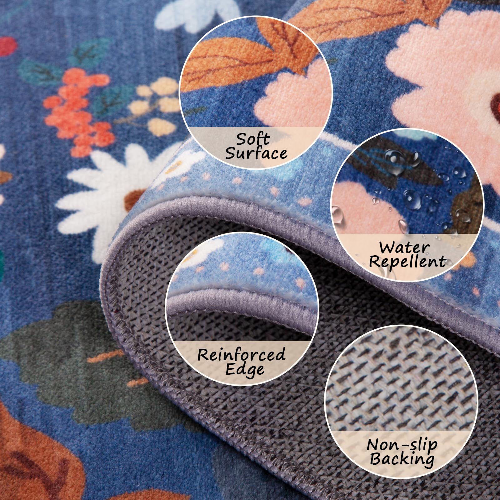 RELEANY machine-washable rug for easy cleaning and quick refresh