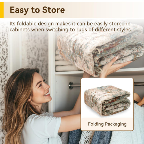 RELEANY machine-washable rug for quick cleaning.