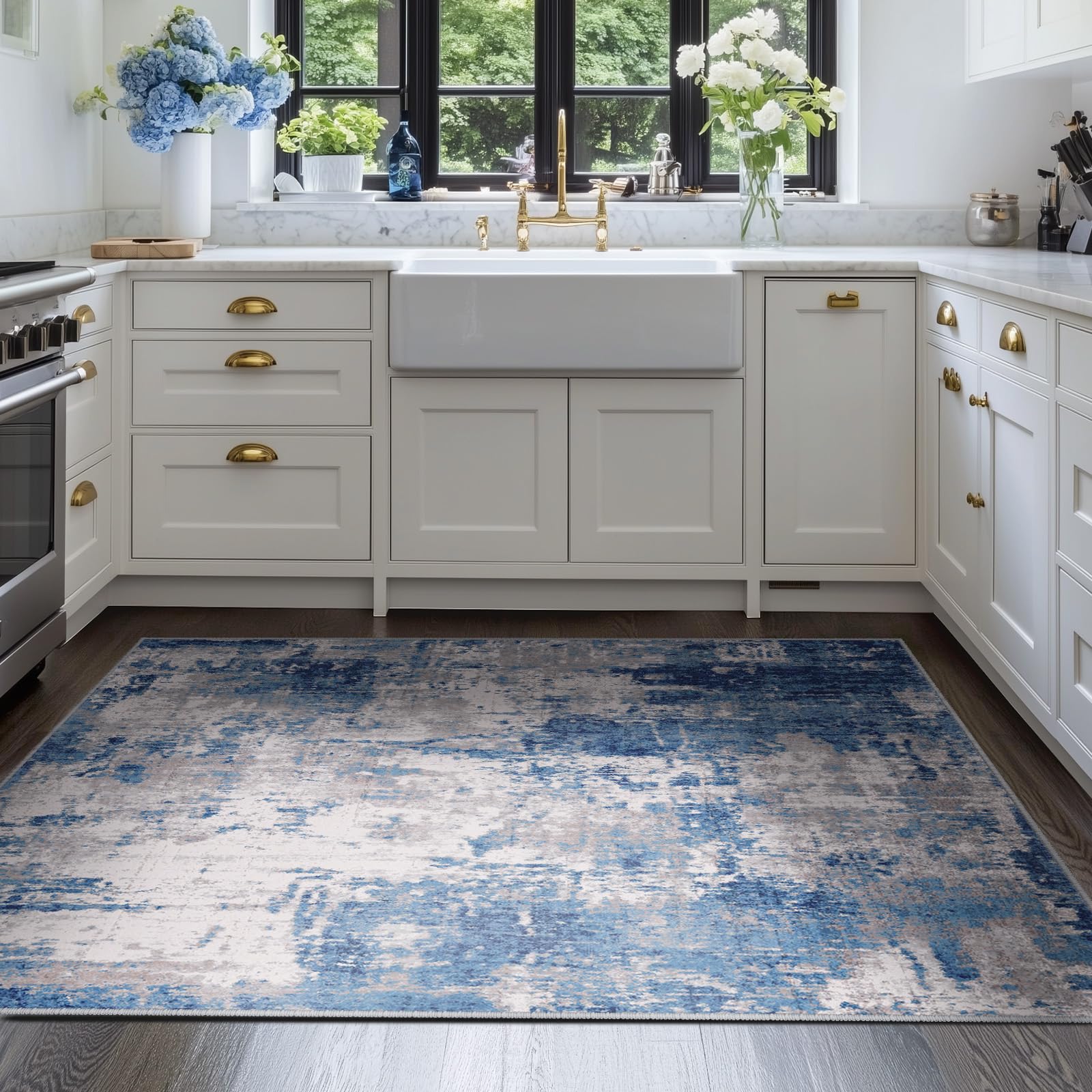 RELEANY modern abstract print enhances room decor with depth.