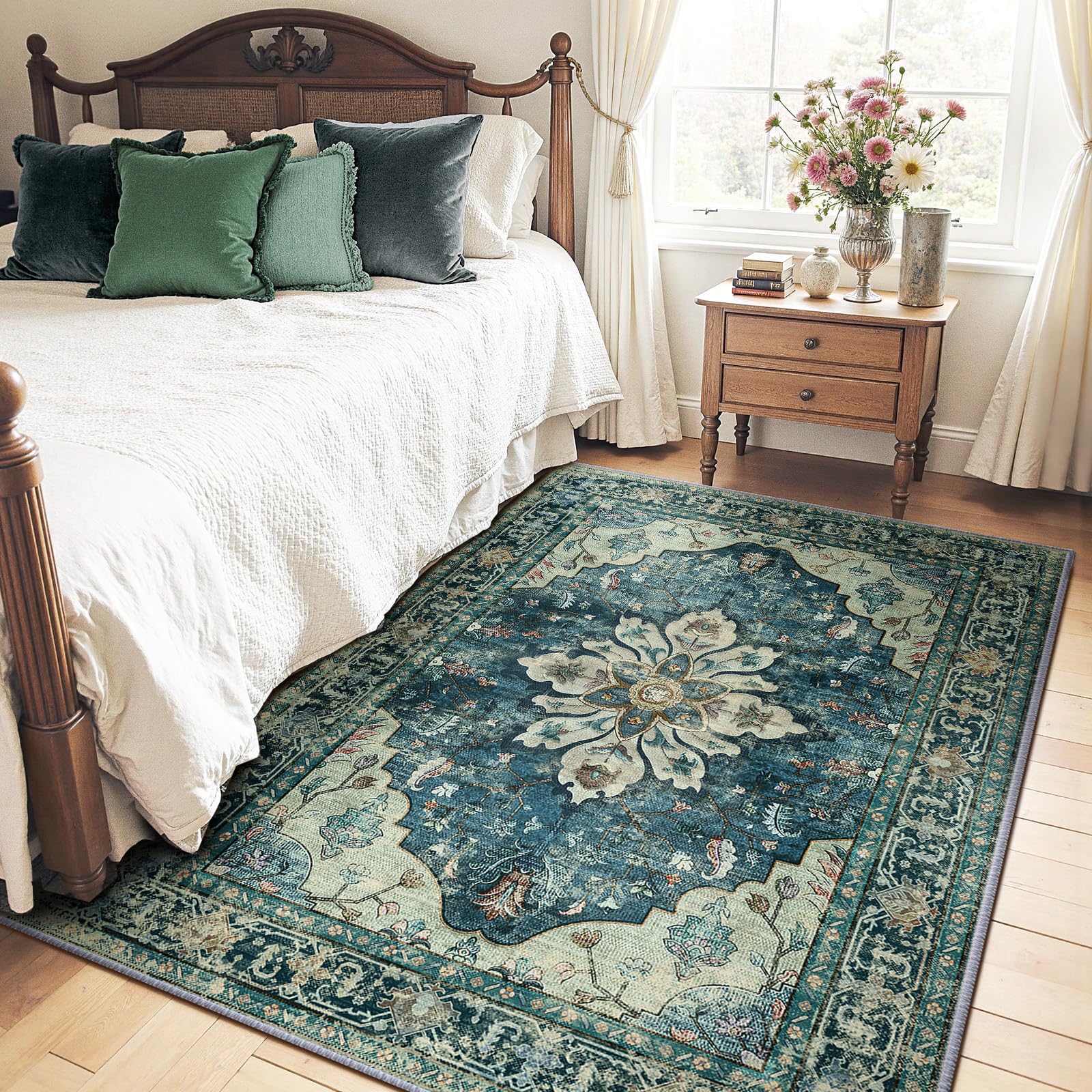 RELEANY non-slip backing keeps the rug firmly in place
