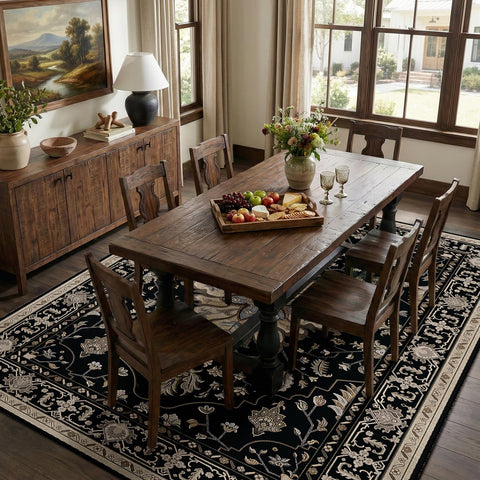 RELEANY non-slip backing rug provides steady footing on high-traffic areas.