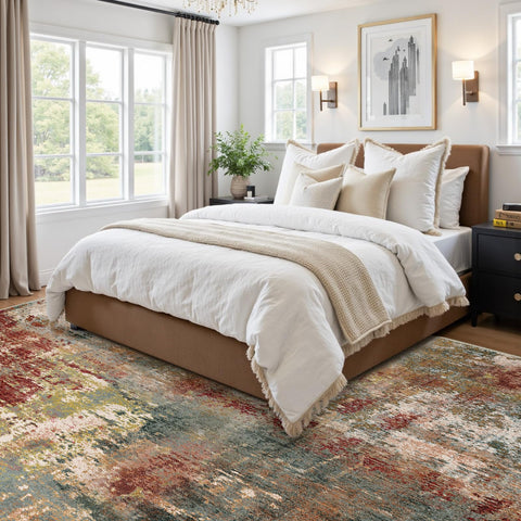 RELEANY rug with non-slip backing stays securely in place.