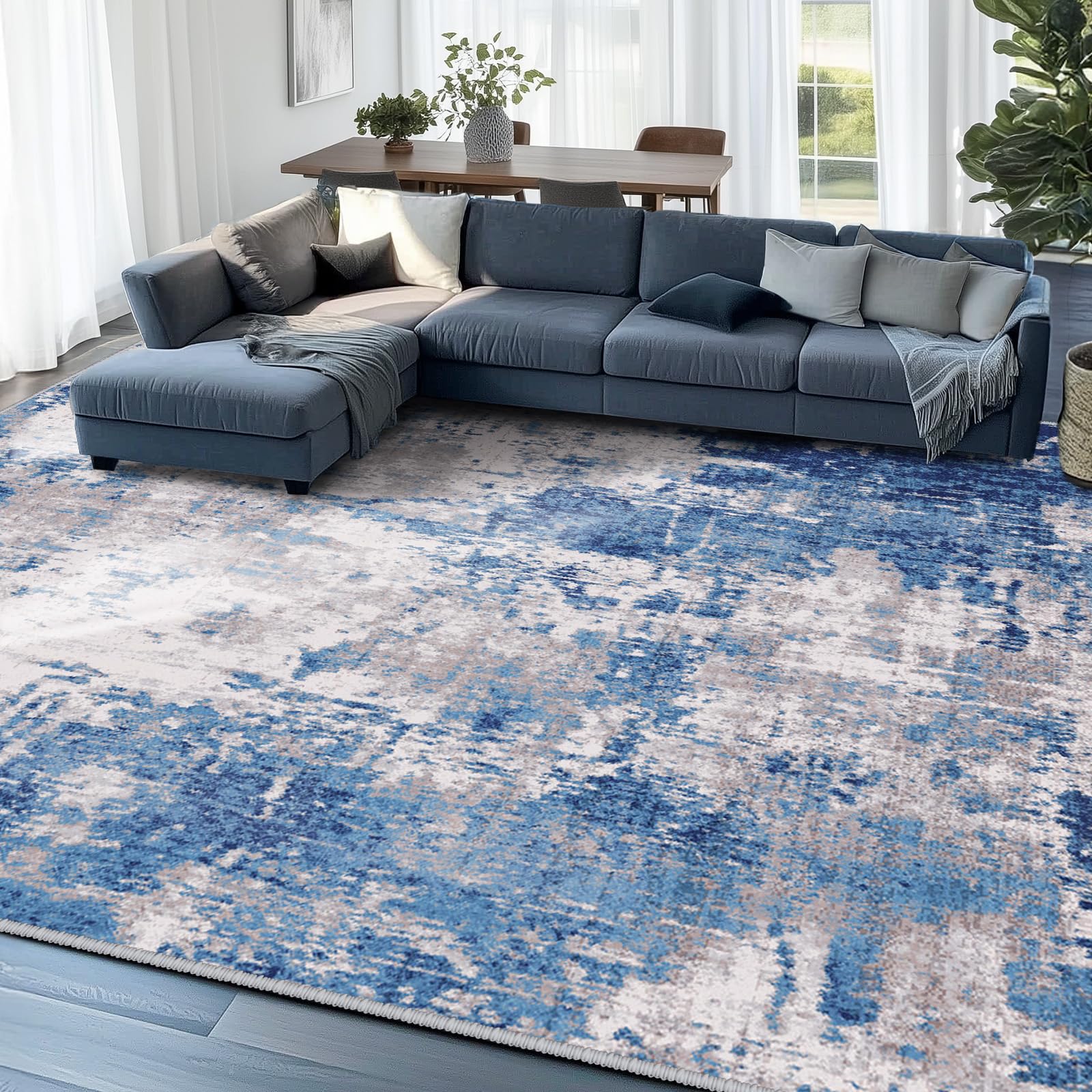 RELEANY reinforced edges rug designed for daily wear durability