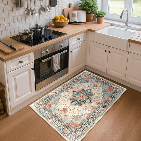 RELEANY quick-clean spill-resistant rug 2x3 for fast upkeep