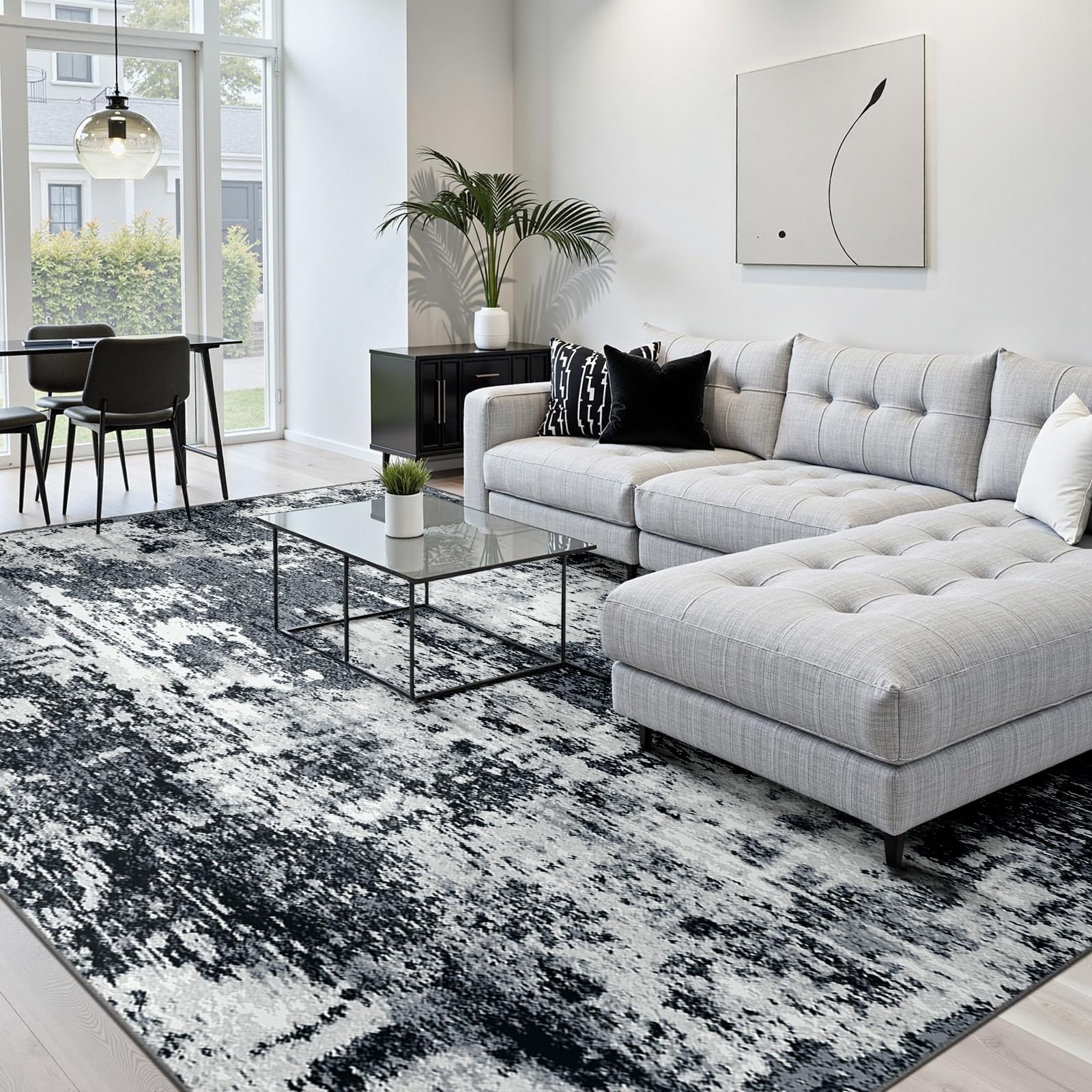 RELEANY rug suited for living room with versatile decor appeal