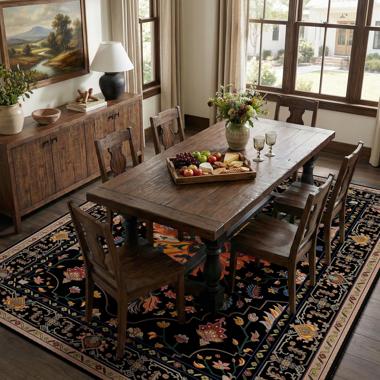 RELEANY soft low-pile rug offers underfoot comfort and easy maintenance
