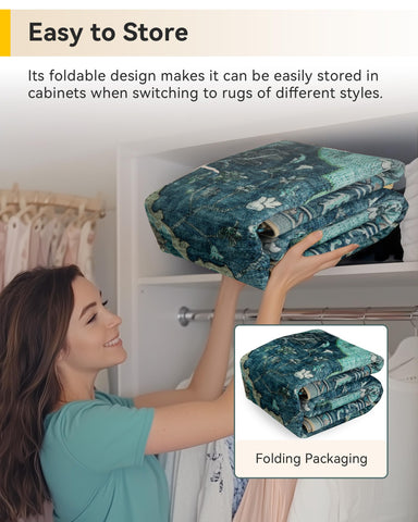 RELEANY distressed floral pattern offers timeless decor and easy spill cleanup