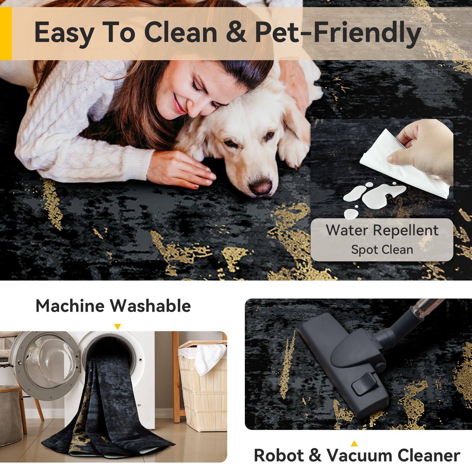 RELEANY thin-design rug designed for behind doors and easy storage