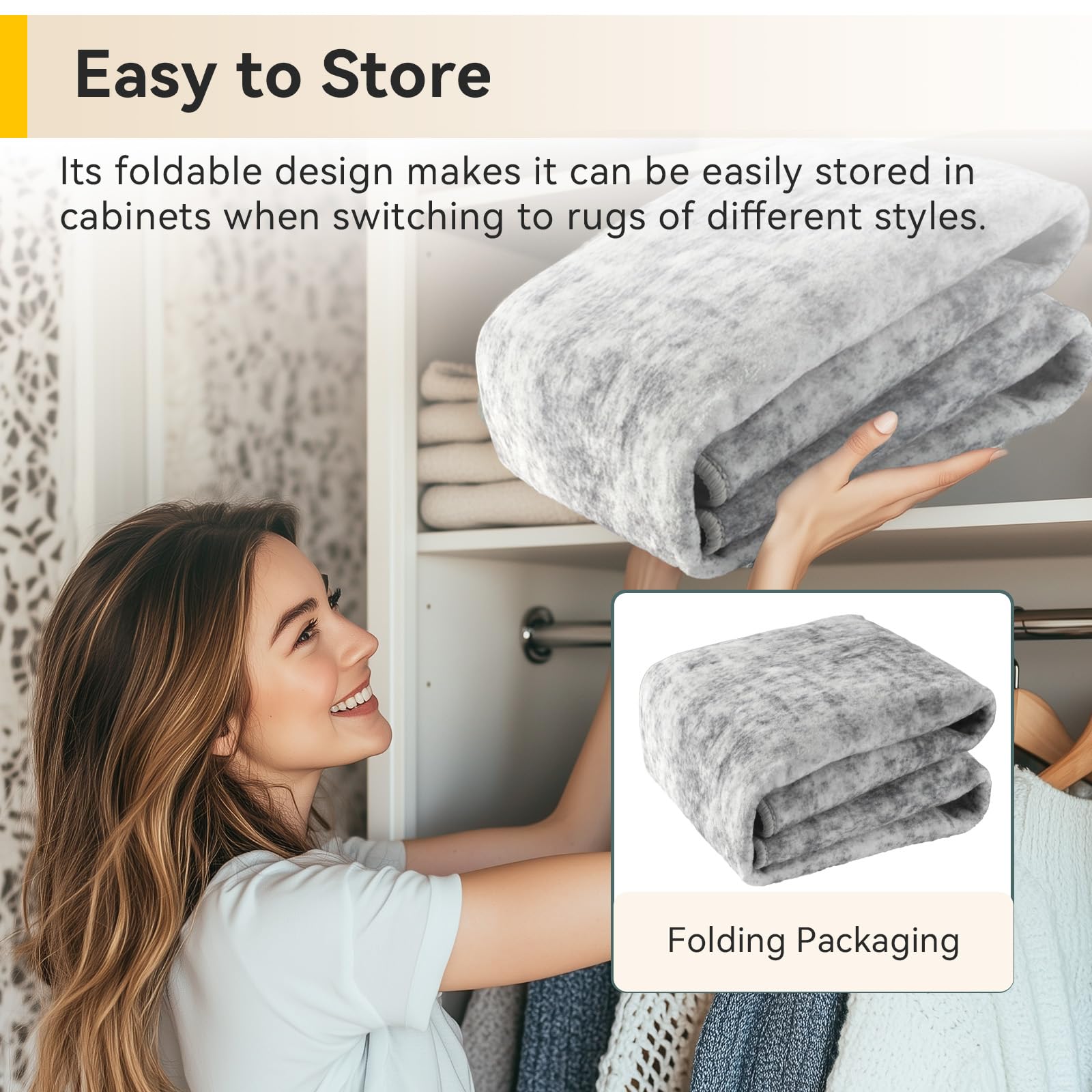 RELEANY packaging folds flat for easy storage and setup.