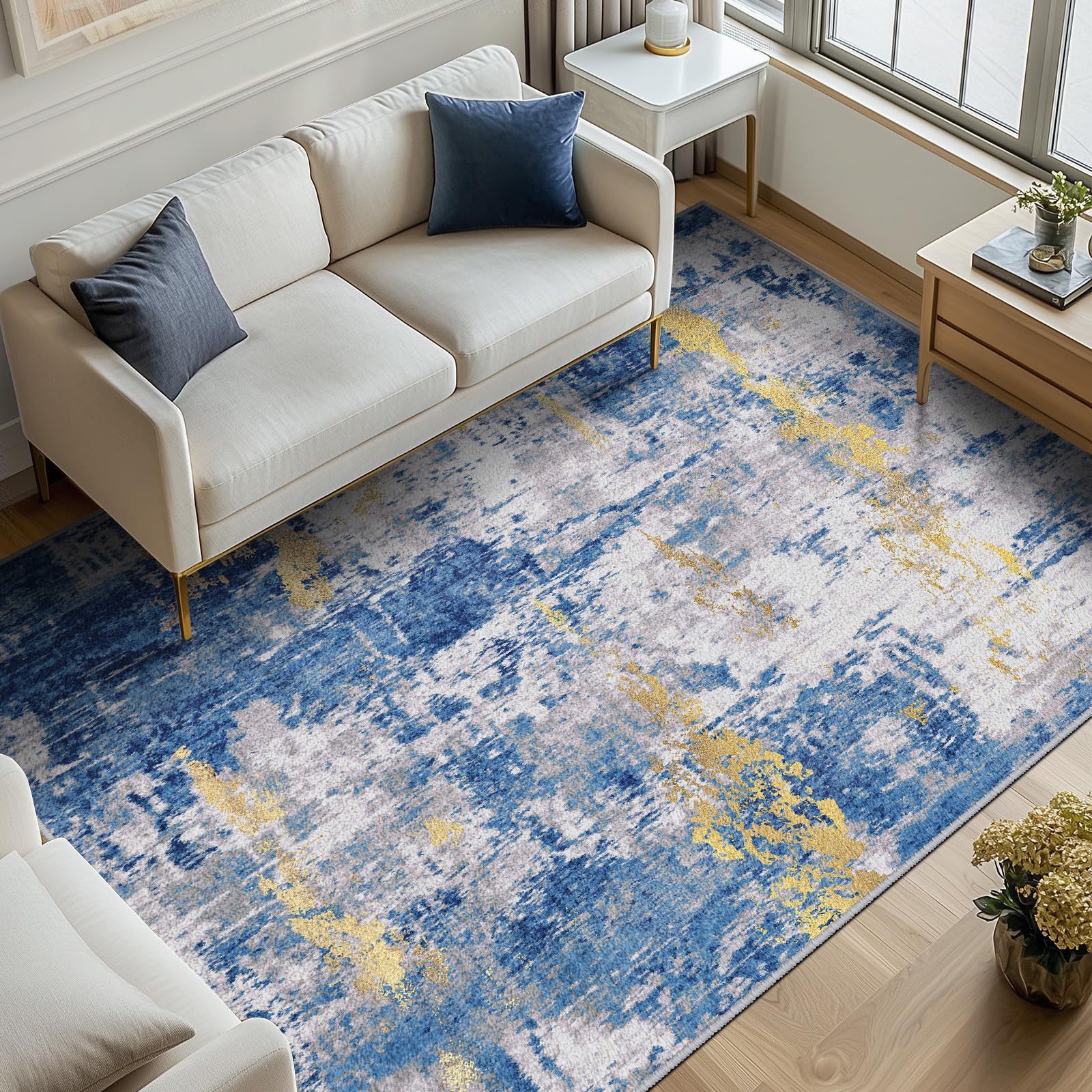 RELEANY abstract pattern close-up highlights modern print and color.