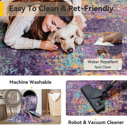 RELEANY rug styled for a dining room ready environment